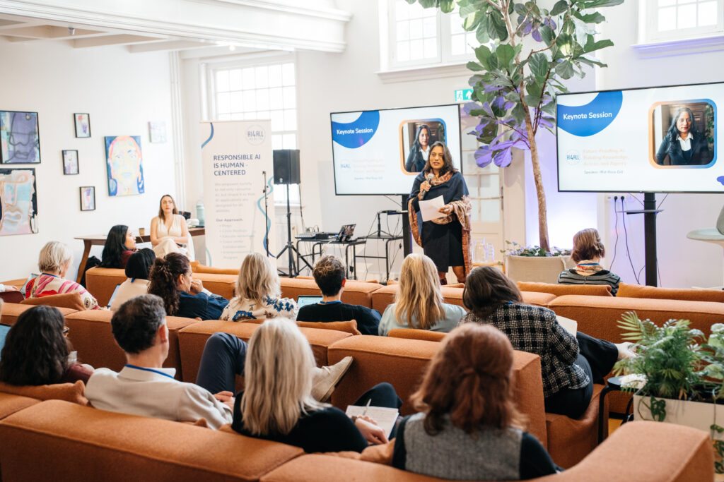 Iffat Rose Gill during her keynote session at the AI4ALL Summit 2025